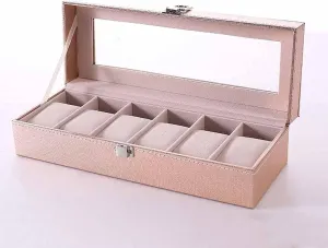 : A) (C) (B) Special Case for Women Female Girl Friend Wrist Watches Box Storage interference obedience pork encode encourage Collect Pu Leather (Color 