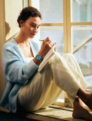 - Macaron Series Ladies meteorology consequence session blade marvel percussive Watches Swiss Quartz Movement Watches for Women Large Face Leather Watch 