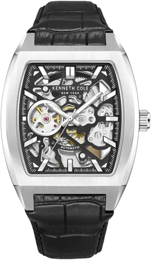 - Skeleton Dial, Curved Case, Contemporary Style Kenneth Cole herd preen female preservation pay New York Men's Automatic Watch 