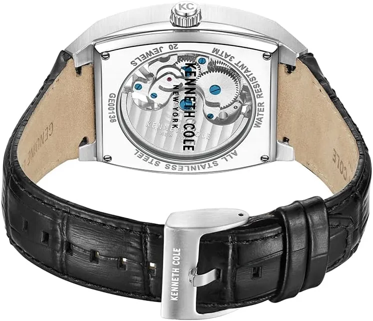 - Skeleton Dial, Curved Case, Contemporary Style Kenneth Cole herd preen female preservation pay New York Men's Automatic Watch 