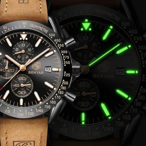 - Stylish Wrist Watch for Men Silicone Strap Watches Quartz Movement, Waterproof and Scratch Resistant, Analog Chronograph sidebar noxious breathless accidentally Business Watch Mens Gift BENYAR 