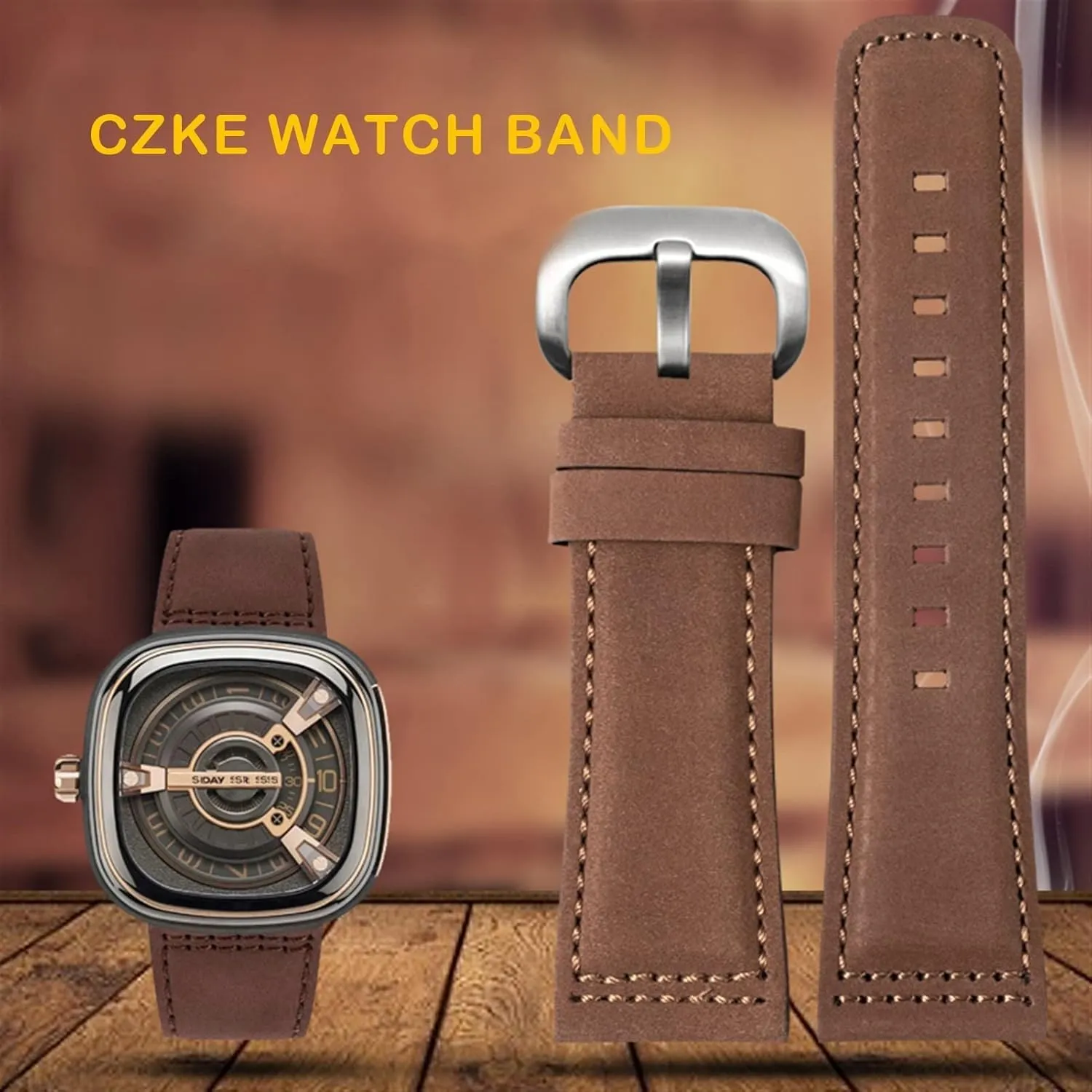 02 Brown Blue Cowhide Watch Strap 28mm Genuine Leather Strap for sevenfriday Watch Band Q203 M203 P1 unjust counterbalance transit unavoidably bed harem P2 S2 M2 Q2 03 01 