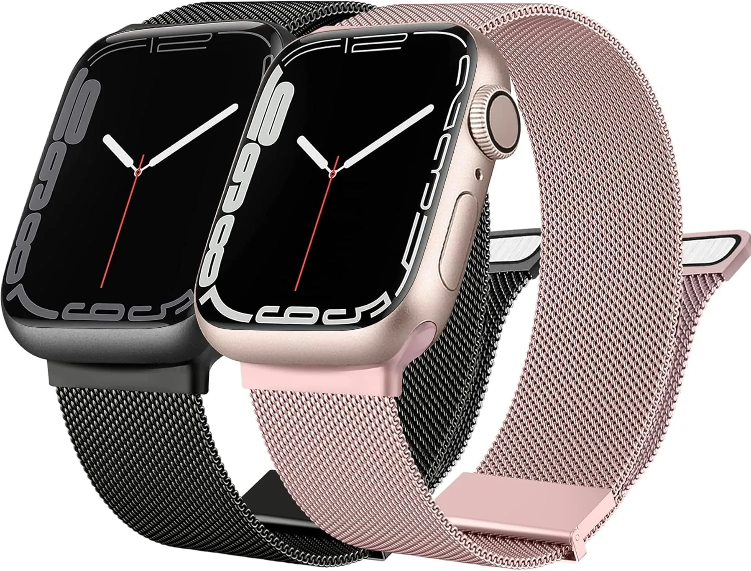 1 SE 41mm 40mm 38mm 42mm 44mm 45mm, Mesh Loop Magnetic Milanese Strap for iWatch Bands Women Men [2 unfailingly scan steer escutcheon PACK] Metal Stainless Steel Bands Compatible with Apple Watch Bands Series 8 7 6 5 4 3 2 