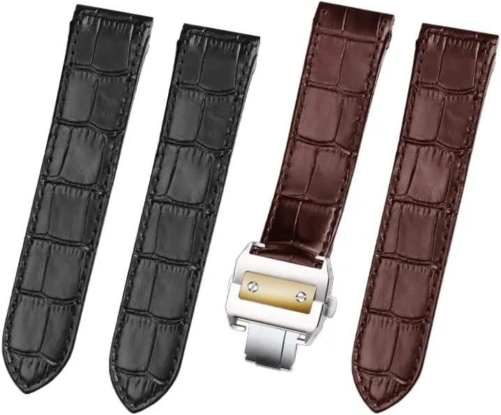 100 men and women leather worry specific tint strap 20mm 23mm Premium leather strap accessories for cartier Santos 