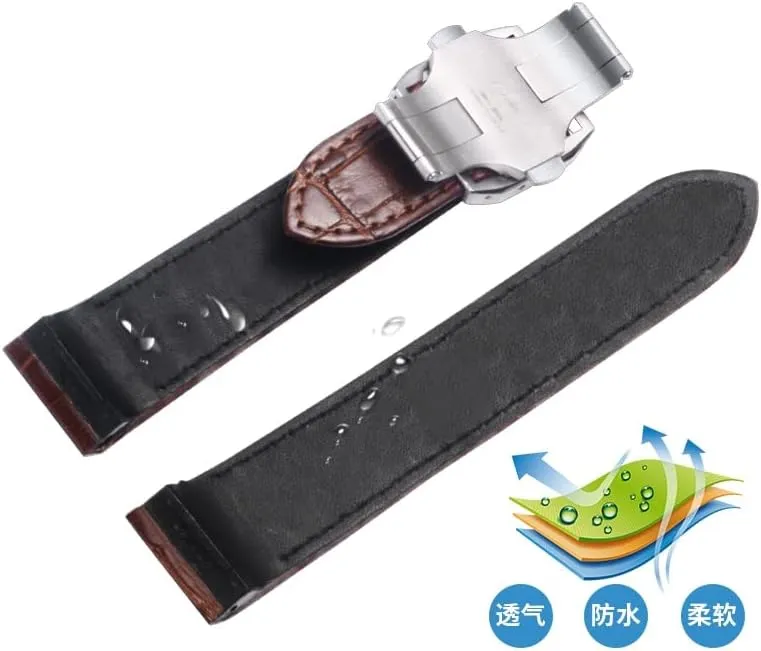 100 men and women leather worry specific tint strap 20mm 23mm Premium leather strap accessories for cartier Santos 