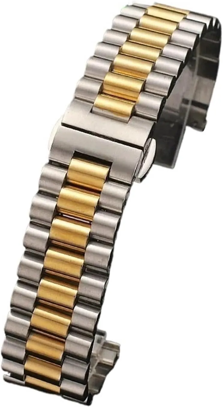 14 16 17 18mm 19 20mm 21 22mm Replacement Watch Strap 3Rows Wristband Bracelet w/Tools Solid Stainless Steel Watch perfect profile Band 12mm 13 