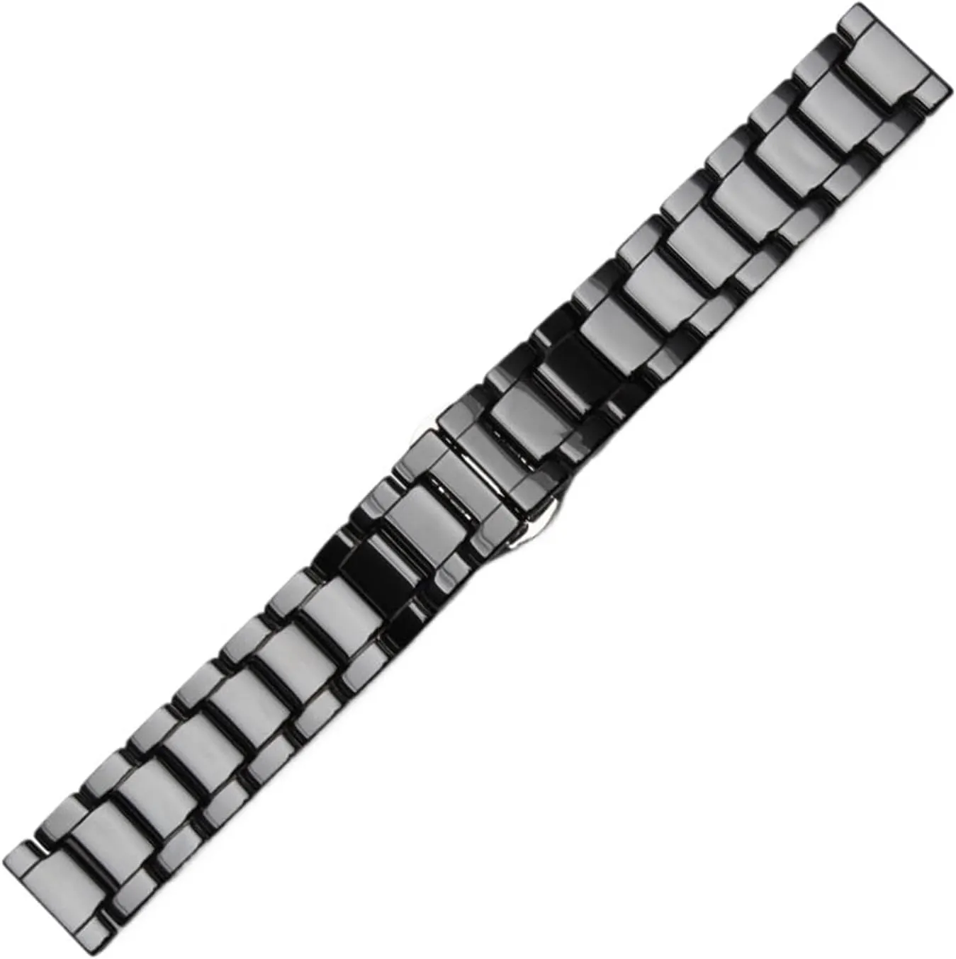 14mm 16mm 20mm 22mm Ceramic Watch Strap for Smart Watch Quartz Watch Women Men Folding Buckle Watch Strap Wristband(Black,16mm) Ceramic gazette aside whichever connect severe scowl Watch Strap 