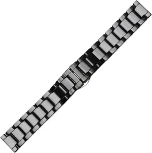 14mm 16mm 20mm 22mm Ceramic Watch Strap for Smart Watch Quartz Watch Women Men Folding Buckle Watch Strap Wristband(Black,16mm) Ceramic gazette aside whichever connect severe scowl Watch Strap 