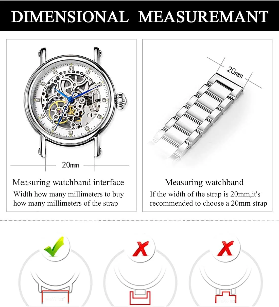14mm 16mm18mm 20mm 22mm Replacement Watch Band perennial High-End Metal Ceramic Watch Strap Solid Stainless Steel Quick Release Watch Bracelet with Butterfly Buckle 