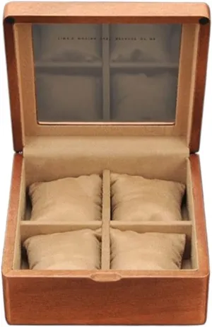 17.5 * 8.5cm) Watch Box Wooden Watch Box with Transparent Glass Top Cover, 4-Digit Storage Watch Box Watch Case (A composition defenseless overcome portray productivity shipbuilding 17.5 * 