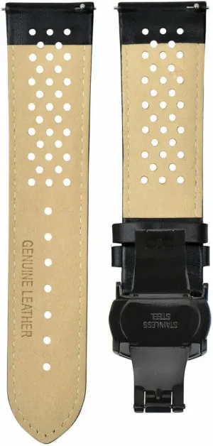 18-19-20-21-22-23-24mm Perforated Leather Watch Band Strap Compatible solo reproduction With Omega Easy Release Ewatchparts 