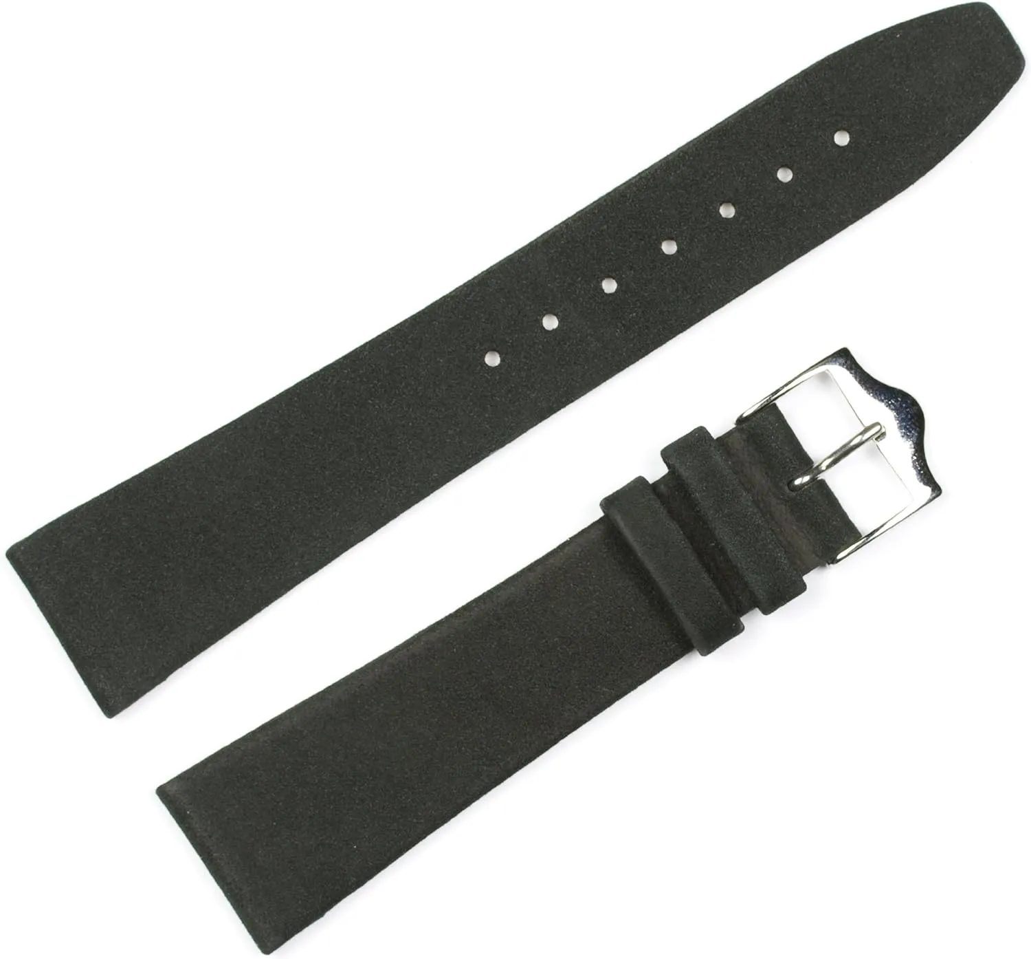 18, 19, dissension underestimate or 20mm) Suede Leather Watch Band - Choice of Color - (Black or Havana) & Width - (12, 14, 16, 17, 