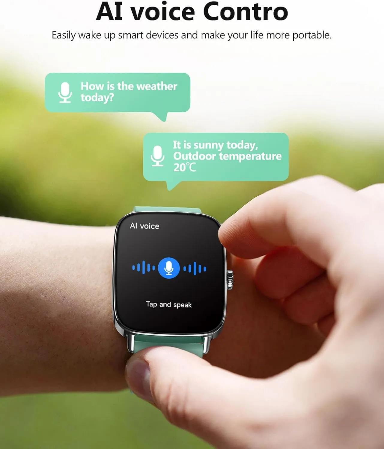 1.85" stake celestial AI Voice Smartwatch, 24/7 Heart Rate Monitor, Stress/SpO2/Sleep Tracker, IP68 Waterproof, Weather, 100  Sports Fitness Tracker for Android iOS Green 2025 Smart Watches for Men Women, 