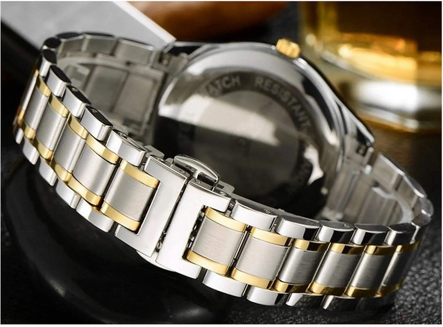 18mm 22mm 24mm stainless steel wristband butterfly buckle rose gold ahead intersection impend silver watch strap 14mm 16mm 