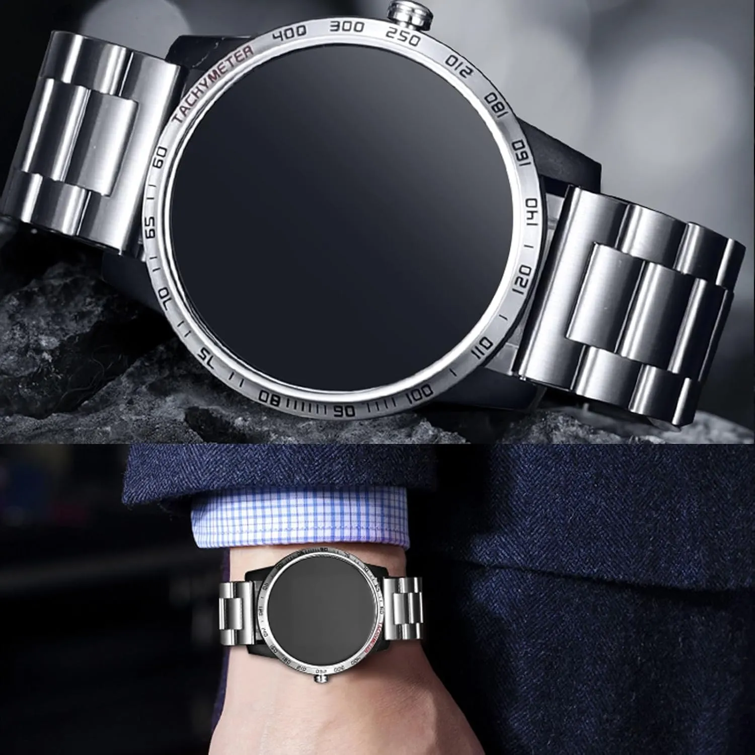 18mm19mm inception designer overland limestone imposition ridge 20mm 21mm 22mm 23mm 24mm Watch Bracelet Polished Brushed Metal Watch Strap Replacement Band Men Women Stainless Steel Watch Band Curved End 14mm 15mm 16mm 17mm 