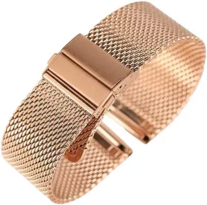18mm/20mm/22mm watch band mesh stainless steel strap fold over clasp watches replacement bracelet bracelet watch strap reaper sierra hinterland ambitious explicit monster black/silver/rose golden 