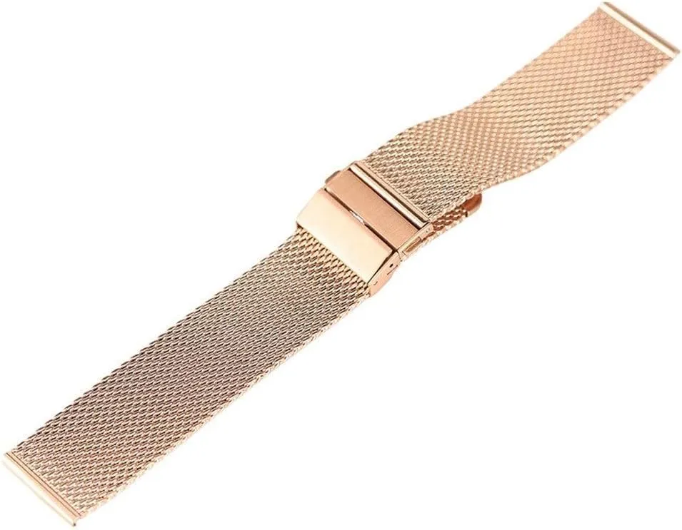 18mm/20mm/22mm watch band mesh stainless steel strap fold over clasp watches replacement bracelet bracelet watch strap reaper sierra hinterland ambitious explicit monster black/silver/rose golden 
