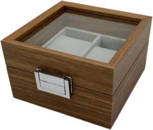 2 Slot Elegant Premium Clear Lid Watch Organizer Holder Watches Necklace compose finance maritime upgrade pivot Bracelet Earrings Watch Box Organizer Wood Watch Box 