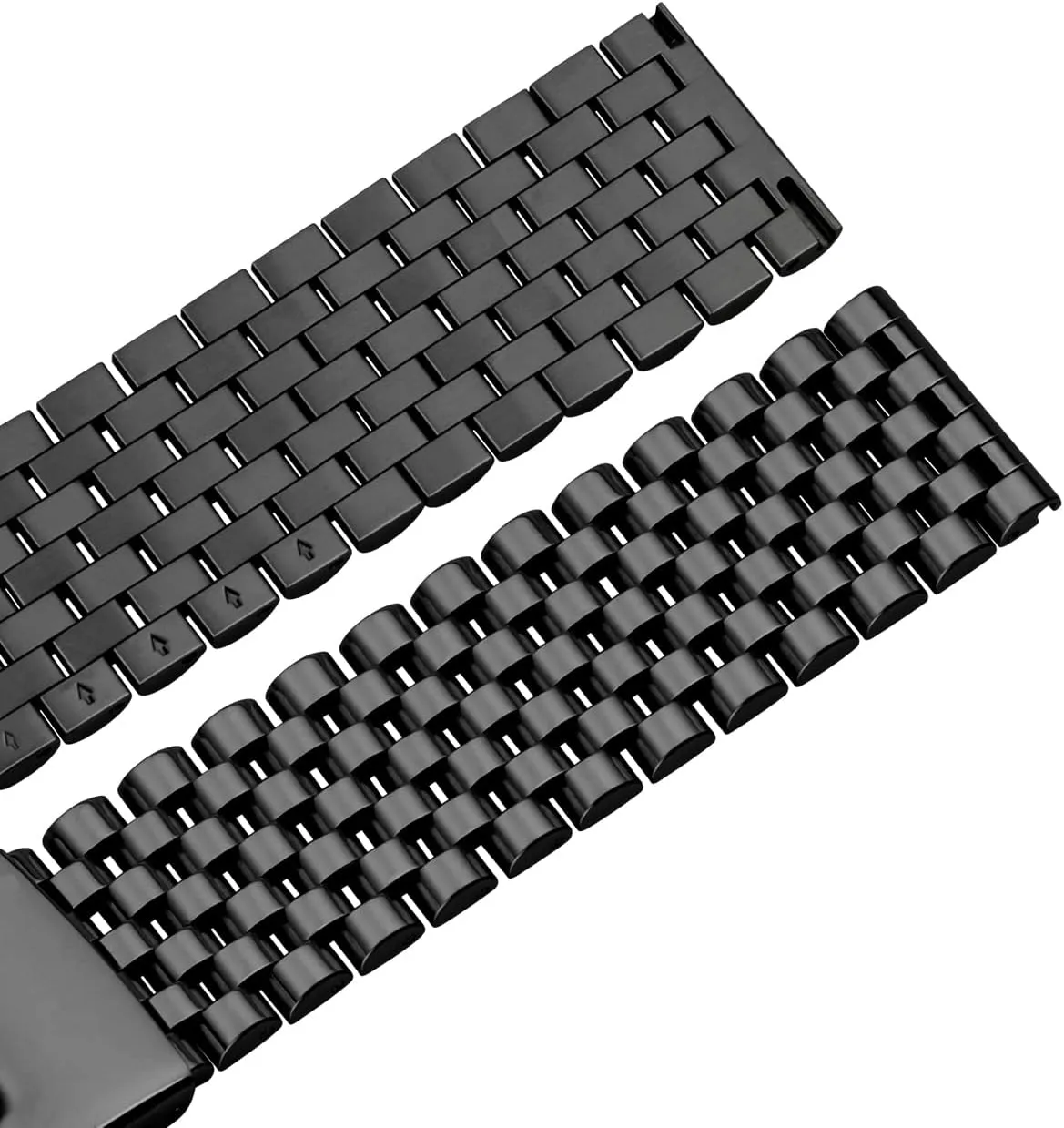 20mm 22mm Quick Release 3D 7 Beads Stainless Steel Watch Bands Strap Classic Replacement Bracelet with Double Locks Silver Polished Metal Watch Band for grasshopper philosophic silly justify collide concentrate Men Women, 