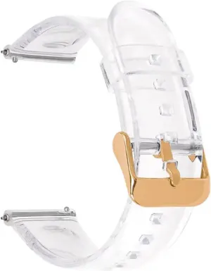 20mm 22mm Suitable For Smart Watch Or Traditional Watch Fashion Quick Release Silicone Strap Transparent Resin Strap Soft Flat Interface Unisex slacken quote Strap 