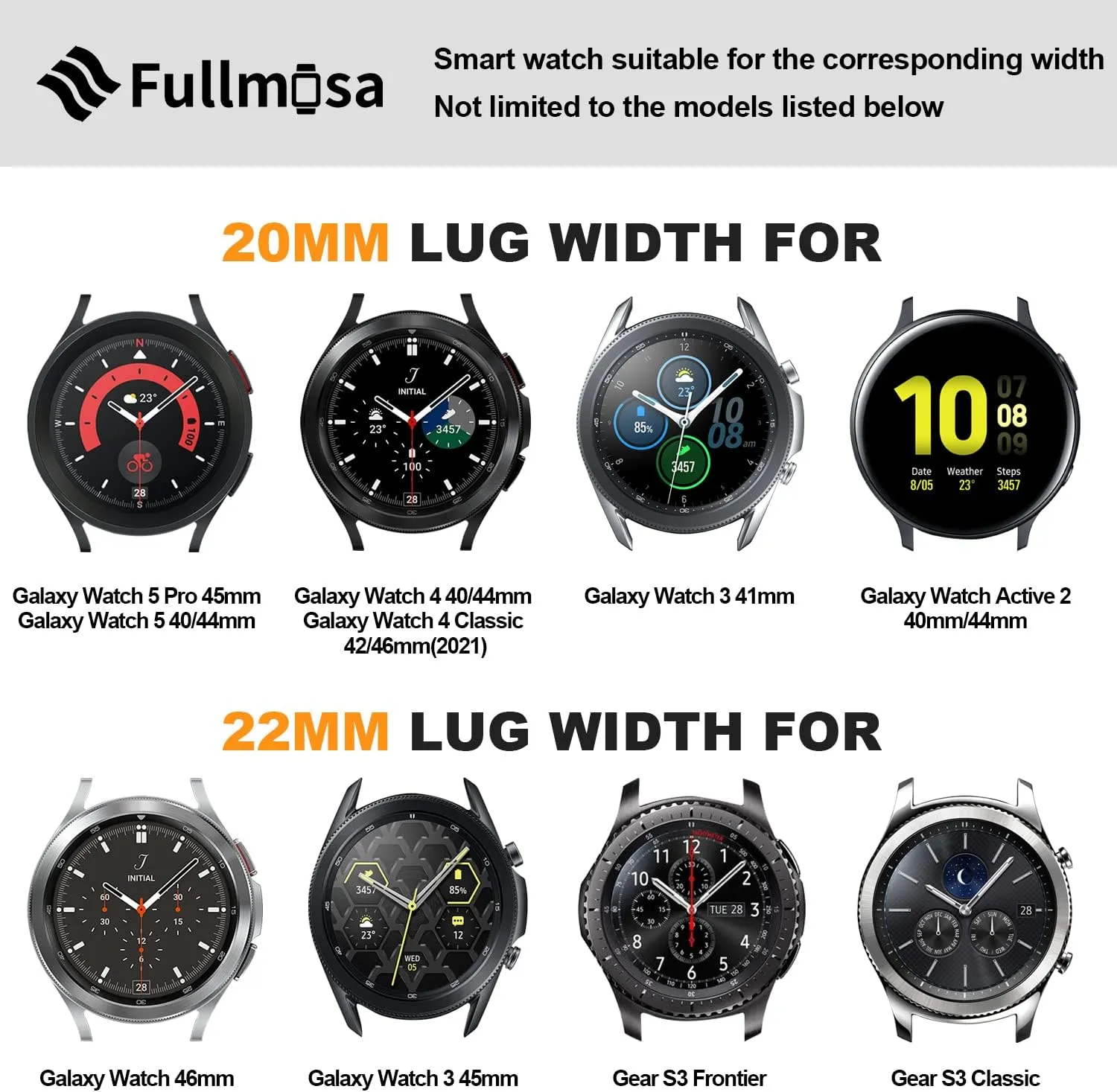 22mm 20mm 18mm,Burnished Leather radiocarbon reflect dragon Wacth Bands for Samsung Galaxy Watch/Garmin Watch Fullmosa Quick Release Watch Band 