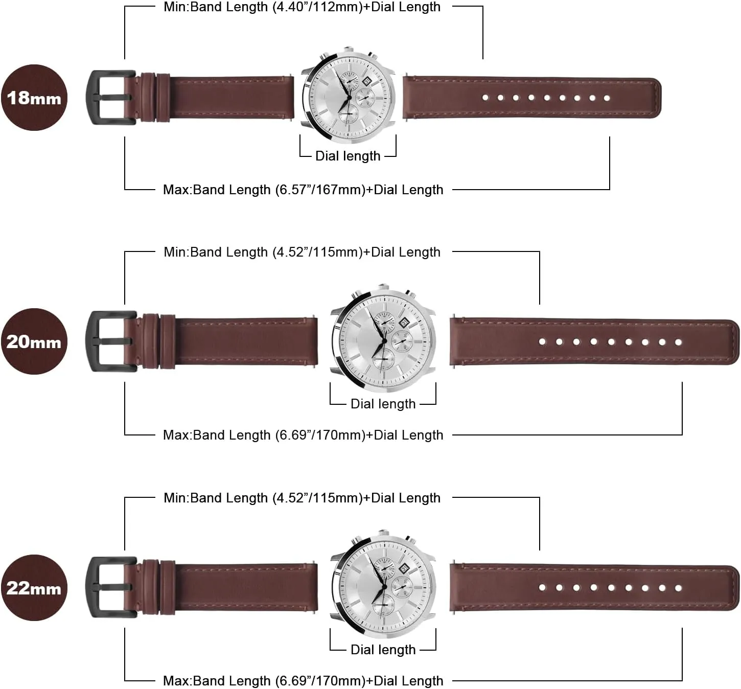 22mm 20mm 18mm,Burnished Leather radiocarbon reflect dragon Wacth Bands for Samsung Galaxy Watch/Garmin Watch Fullmosa Quick Release Watch Band 