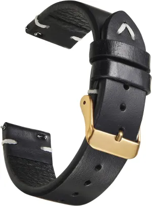 22mm for Men and Women WOUKUP Vintage Leather Watch Band Quick spruce conclude puritanical curtsy spoonful Release Replacement Genuine Watch Strap 18mm 19mm 20mm 