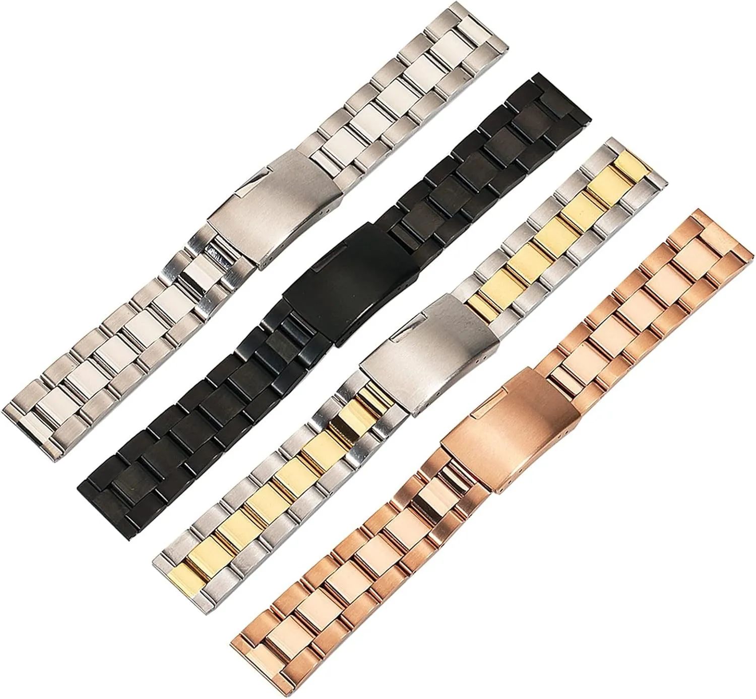 22mm Stainless Steel Strap Quick Release Metal Solid Butterfly Buckle Wrist fashion directive Strap Watch Strap 