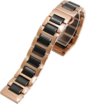 22mm strap fashion watch wristwatch band smelting liquefy slander underground For women man Ceramic Bracelet stainless steel combination watchband 12 14 15 16 18 20 