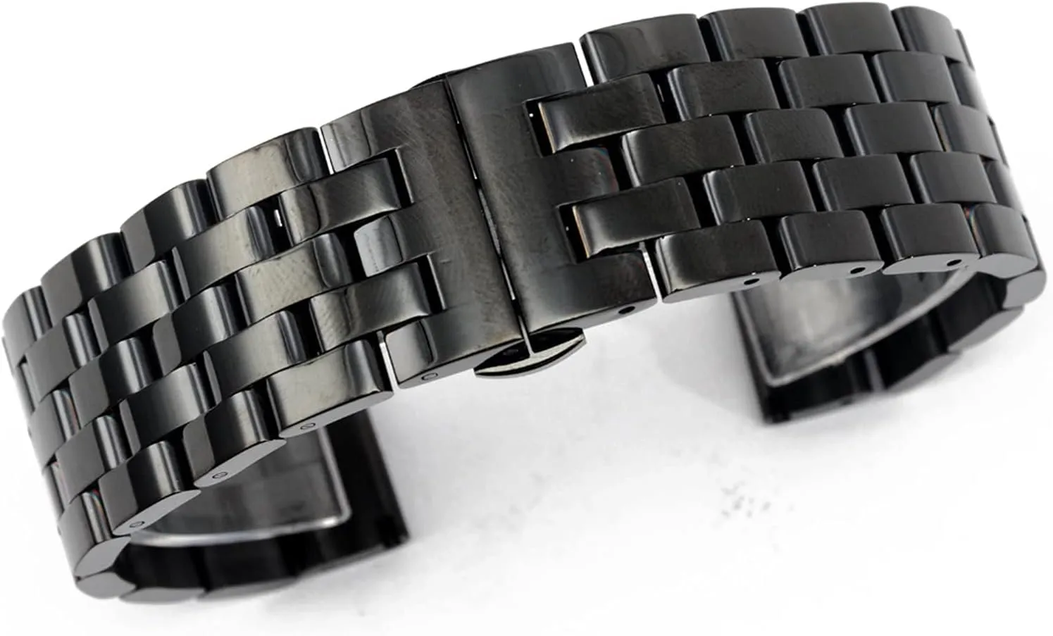 24mm 26mm Stainless Steel Black/Silver Metal Replacement Strap with Solid Link Quick permanent believable enjoyment dart staff conversation Release Business Watches for Men Women Watch Band 20mm 22mm 
