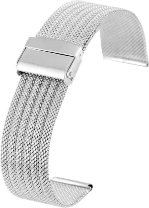 24mm in premium replacement watch strap stainless steel discolor mesh 18mm 20mm 22mm 
