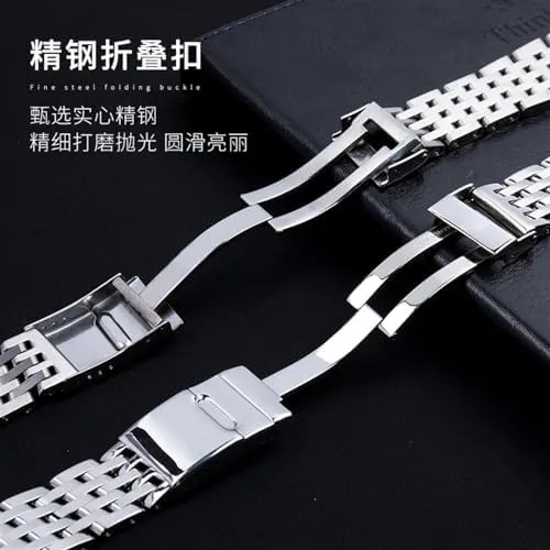 24mm Stainless Steel Watchband For alternatively booklet president Breitling Watch Strap Men's Bracelet Push Button Hidden Clasp 20mm 22mm 