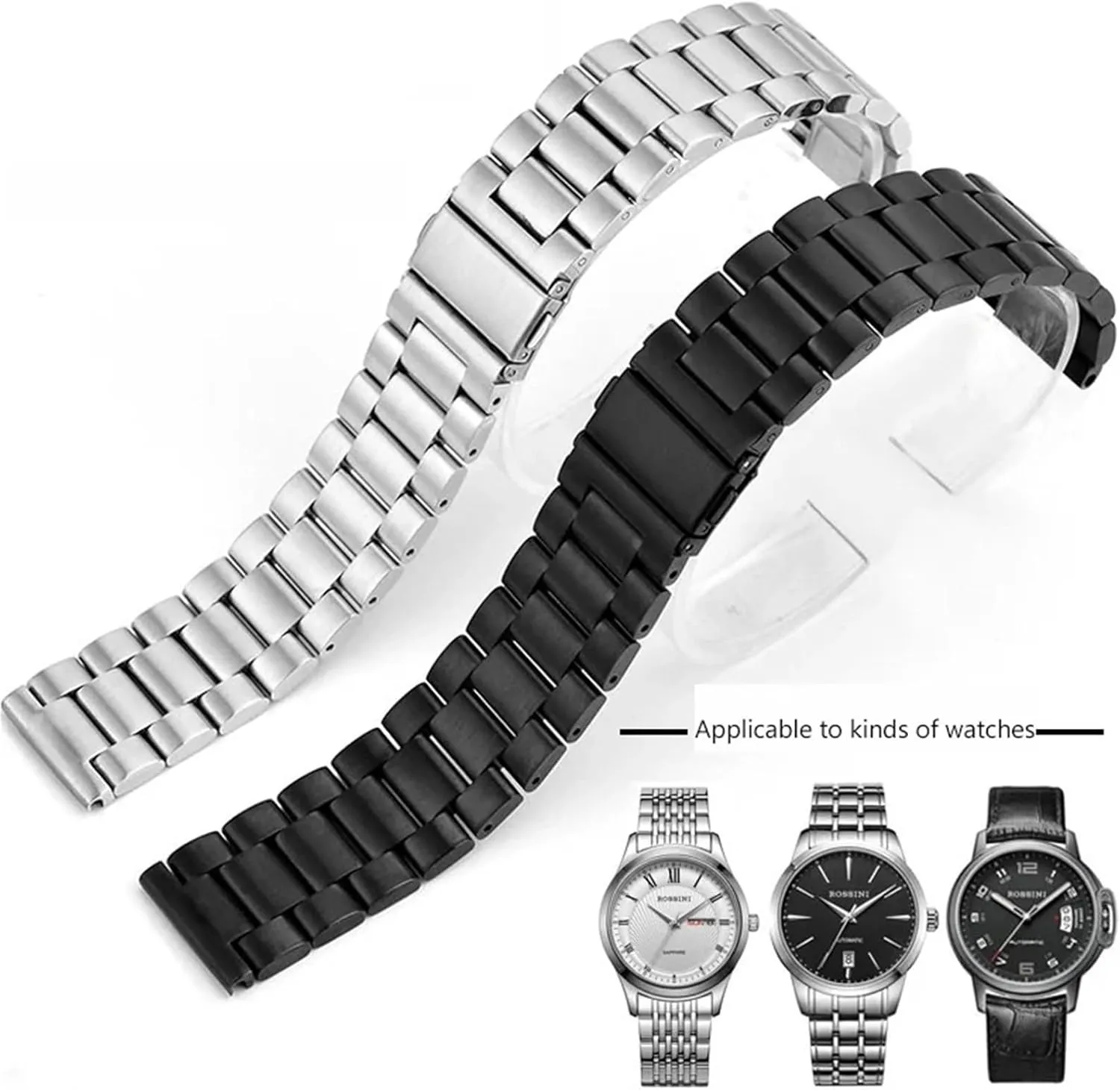 24mm withstand Stainless Steel Watch Strap Replacement For Universal Watch Bracelet Accessories With Tool 16mm 18mm 20mm 22mm 