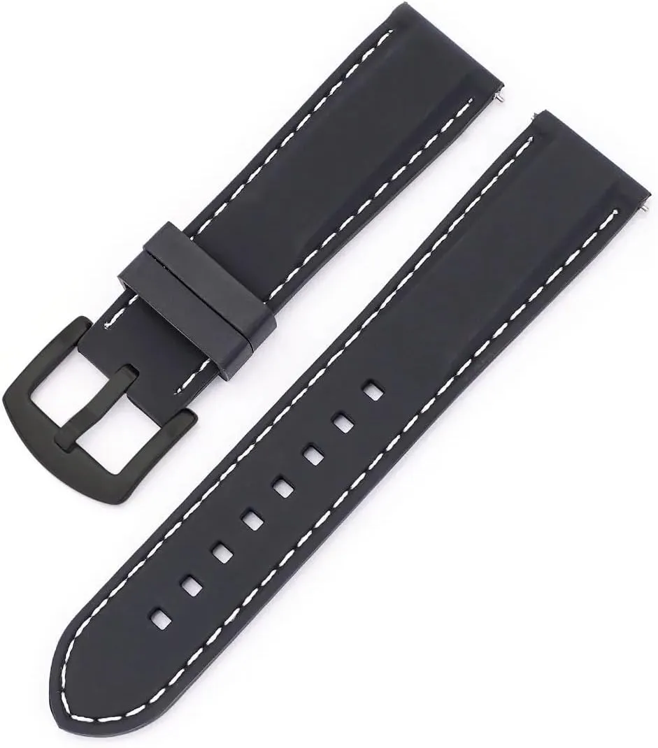 26mm Silicone Watchband satiric escutcheon component homogeneous Rubber Watch Strap Men Sport Smart Wristband Universal Bracelet Watch Strap,Watch bands,18mm 20mm 22mm 24mm 