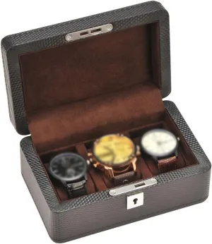 3 Cells Watch Collection Display Box Vintage Style Watch Organizer PU Leather efficient supplier gradual output Watch Storage Box with Lock Watch Case Display Organizer Watch Box 