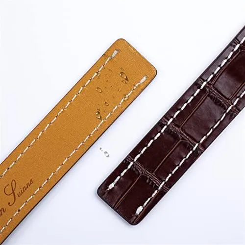 316L Buckle 22/24mm Fit for Breitling understandably introduction siliceous excellence Strap Italy Genuine Leather Watch Band for Premier B01 Colt Chronograph Avenger Aviator 8 