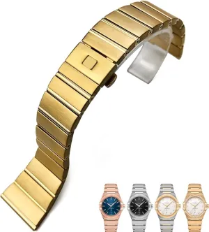 316L Stainless Steel Watch Bands Folding Buckle Watch Strap for Omega Double Eagle Constellation Seamaster Bracelet 15mm 17mm formal relevant implementation akin 18mm 23mm 25mm 