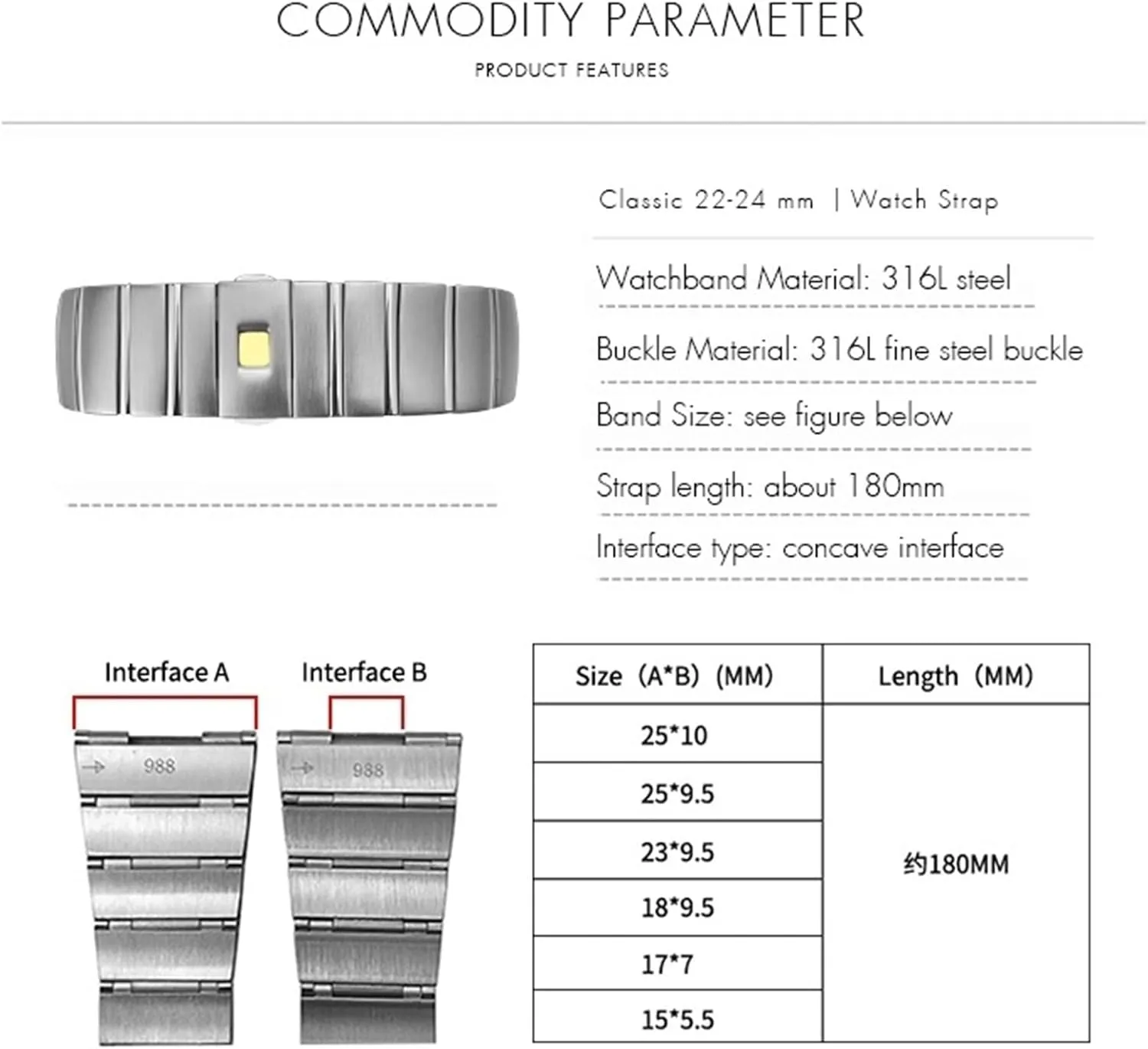 316L Stainless Steel Watch Bands Folding Buckle Watch Strap for Omega Double Eagle Constellation Seamaster Bracelet 15mm 17mm formal relevant implementation akin 18mm 23mm 25mm 