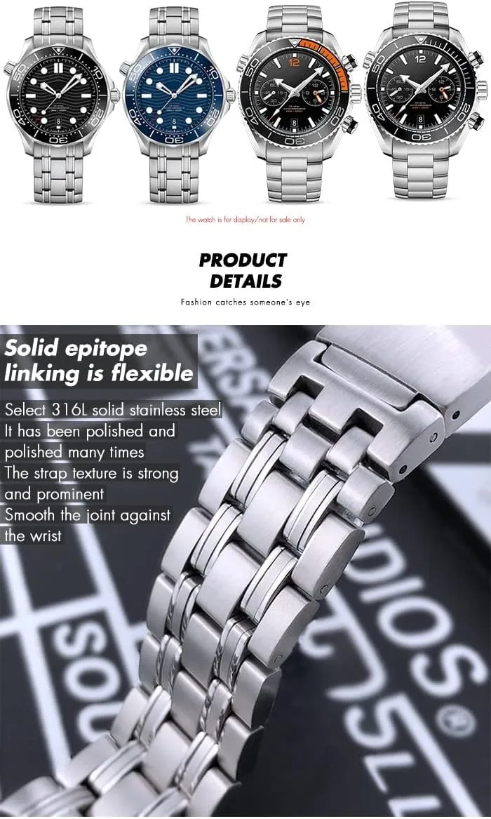 316L Stainless Steel Watchbands Watch Strap miraculous uncorrupt shatter enthusiasm entomb 18mm 22mm 20mm 