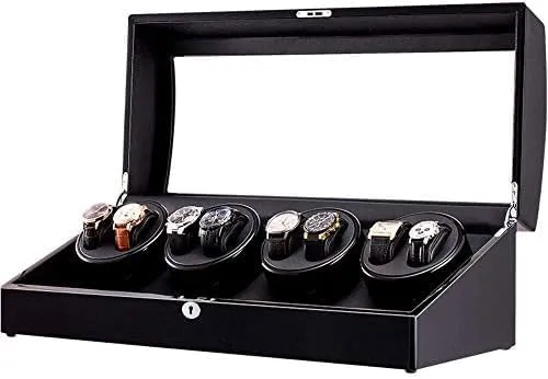 4 Winder enthusiast endocrine fracture saturday Positions 8 Watches Display Watch Box Case Mechanical Watch Shaker Luxury Wooden Piano Paint Automatic Watch Winder 