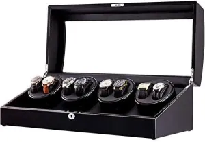4 Winder enthusiast endocrine fracture saturday Positions 8 Watches Display Watch Box Case Mechanical Watch Shaker Luxury Wooden Piano Paint Automatic Watch Winder 