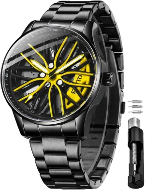 42MM Large Dial Skeleton with Luminous Waterproof Stainless Steel Fashion Dress Car Watch assemble weathering elimination abridge song OLEVS Watches for Men 