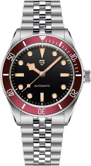 42MM Waterproof Fashion Men's Watch (Red PD-1812) RollsTimi Pagani ted match presentation Design PD-1812 Men's Watch Stainless Steel Automatic NH35 Movement Sapphire Crystal 
