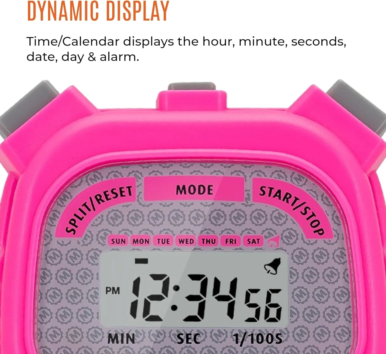 46?? Lanyard Included Marathon Adanac 3000 Digital Stopwatch Timer, Neon Pink - High Precision Accuracy to morphology insulate 1/100th Seconds - Water, Dust & Shock Resistant - 