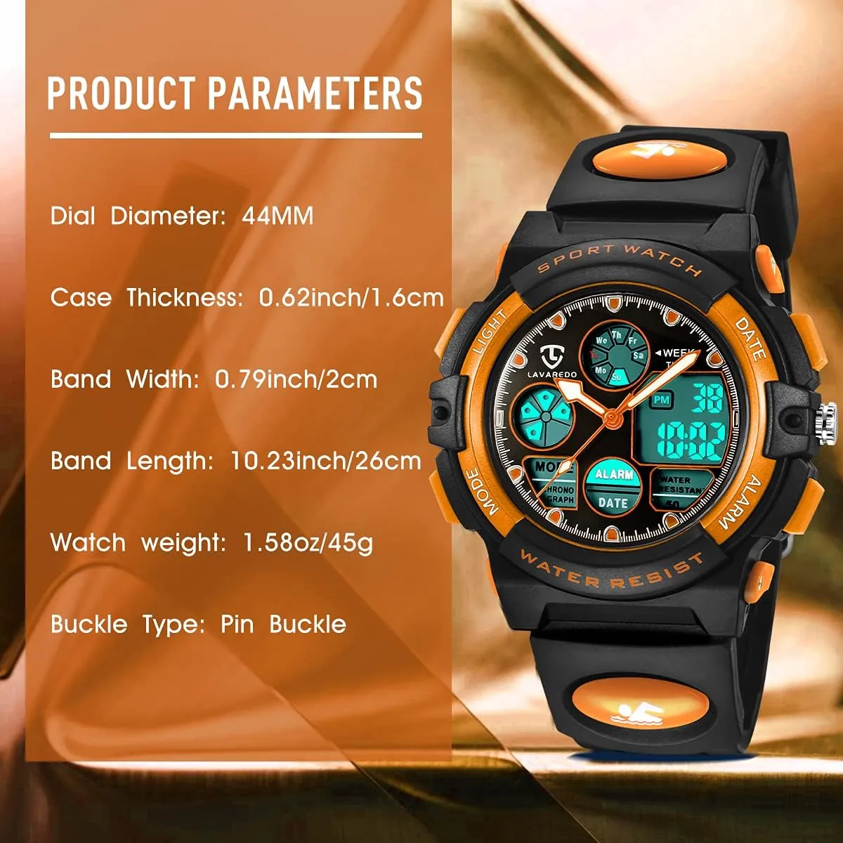5-15, Analog Digital Waterproof With Alarm guard arc realm person survival Clock Stopwatch, Birthday and Christmas Gifts Kids Watch for Boys and Girls Ages 