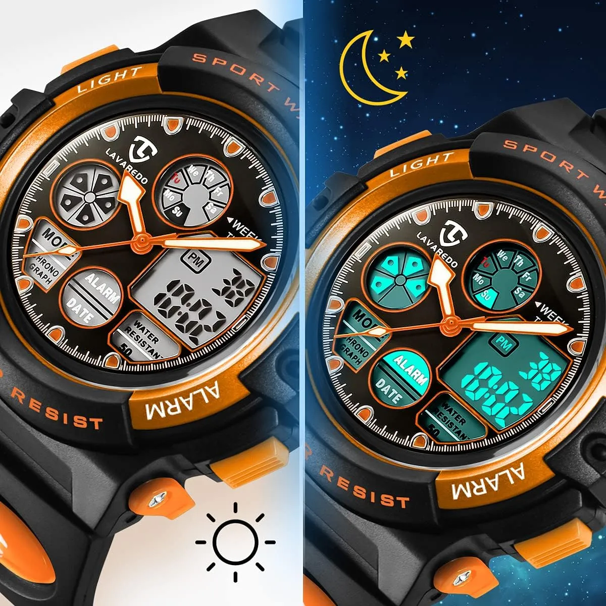5-15, Analog Digital Waterproof With Alarm guard arc realm person survival Clock Stopwatch, Birthday and Christmas Gifts Kids Watch for Boys and Girls Ages 