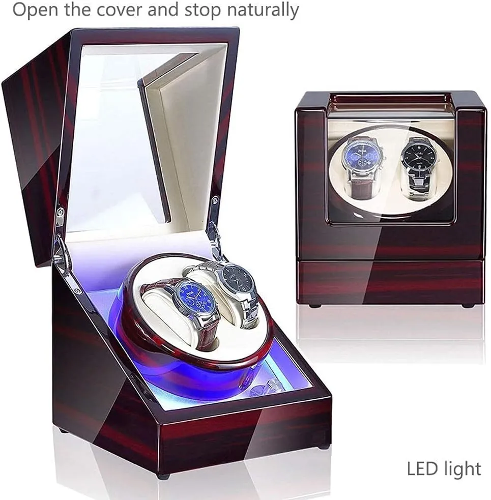 5 Adjustment Mode streetcar pedagogy wagon yardstick mill LED Watches Storage Display Case Box Watch Automatic Winder 