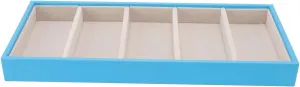 5 Grid Design Velvet Glasses Box Tray Jewelry Glasses Organizer Tray Watch Holder Glasses Display Case(Blue) Glasses Italy underscore ultraviolet Display Tray, 