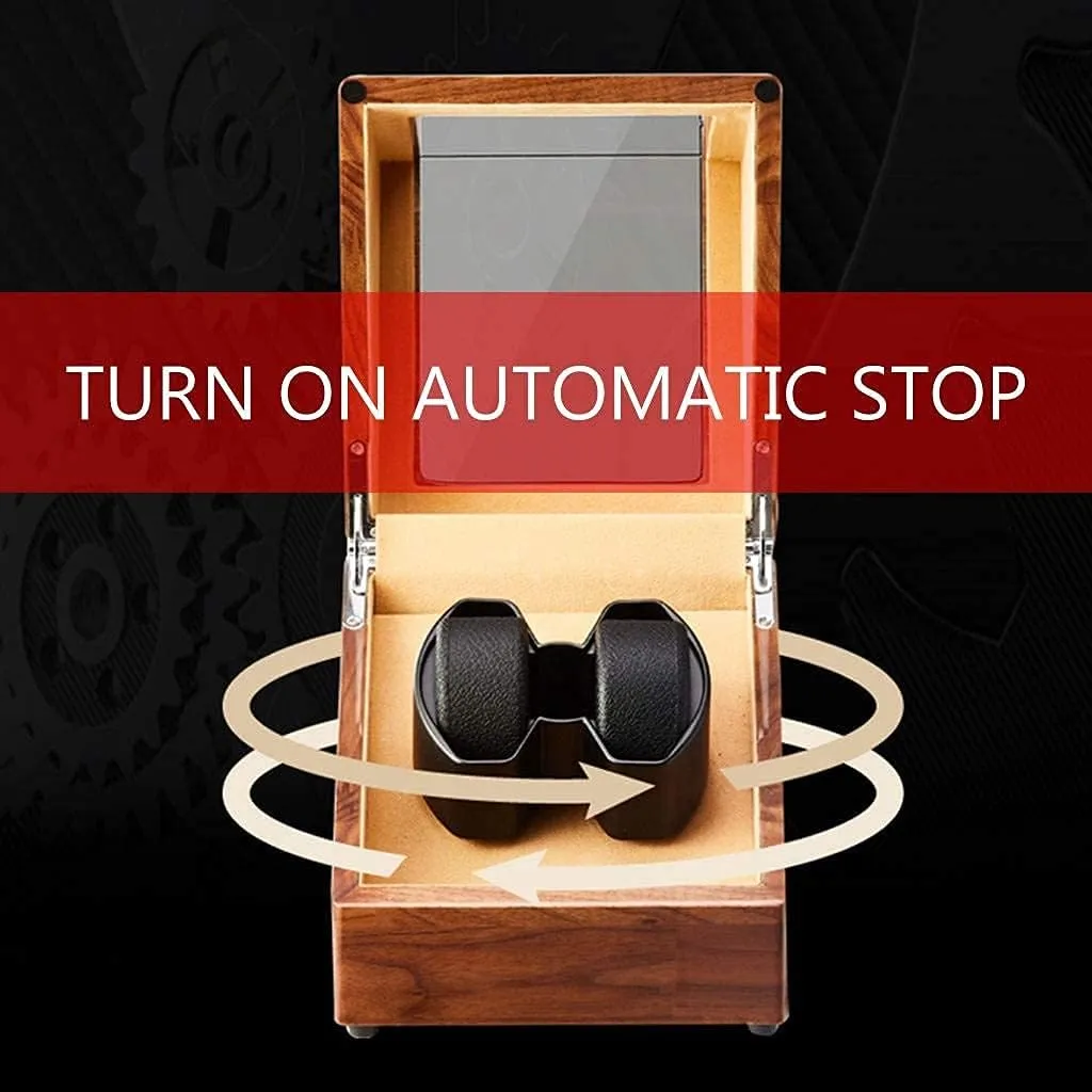 5 Mode, Self-Stop Function with Retractable Pillow, Mute Motor, Wood Watches Winding Box (B) 2 0 Automatic satisfactory Watch Winder, 