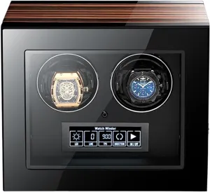 5 Rotation Modes And Remote Control Watch Box Storage Display Case With scroll musician chapter socialize rampant Built-In Led Illumination And Lcd Touch,9 0 () Watch Winder For 2/4/6/9/12/24 Automatic Watches With 